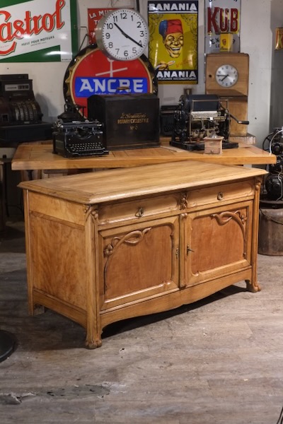 buffet art nouveau style Majorelle fin 19ieme en chene massif ancien